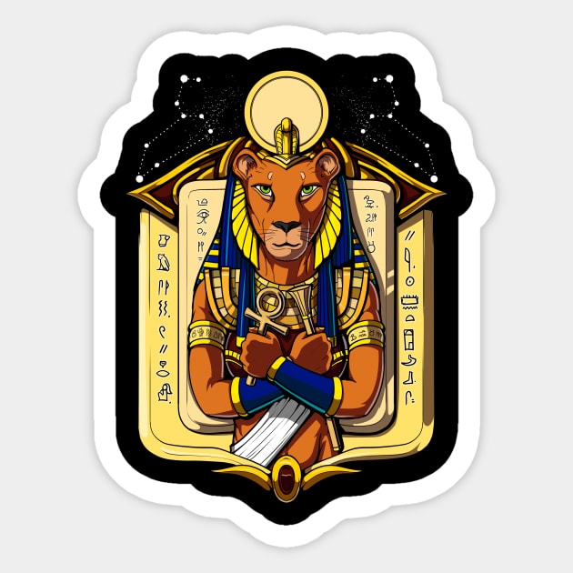 Egyptian Goddess Sekhmet Sticker by underheaven